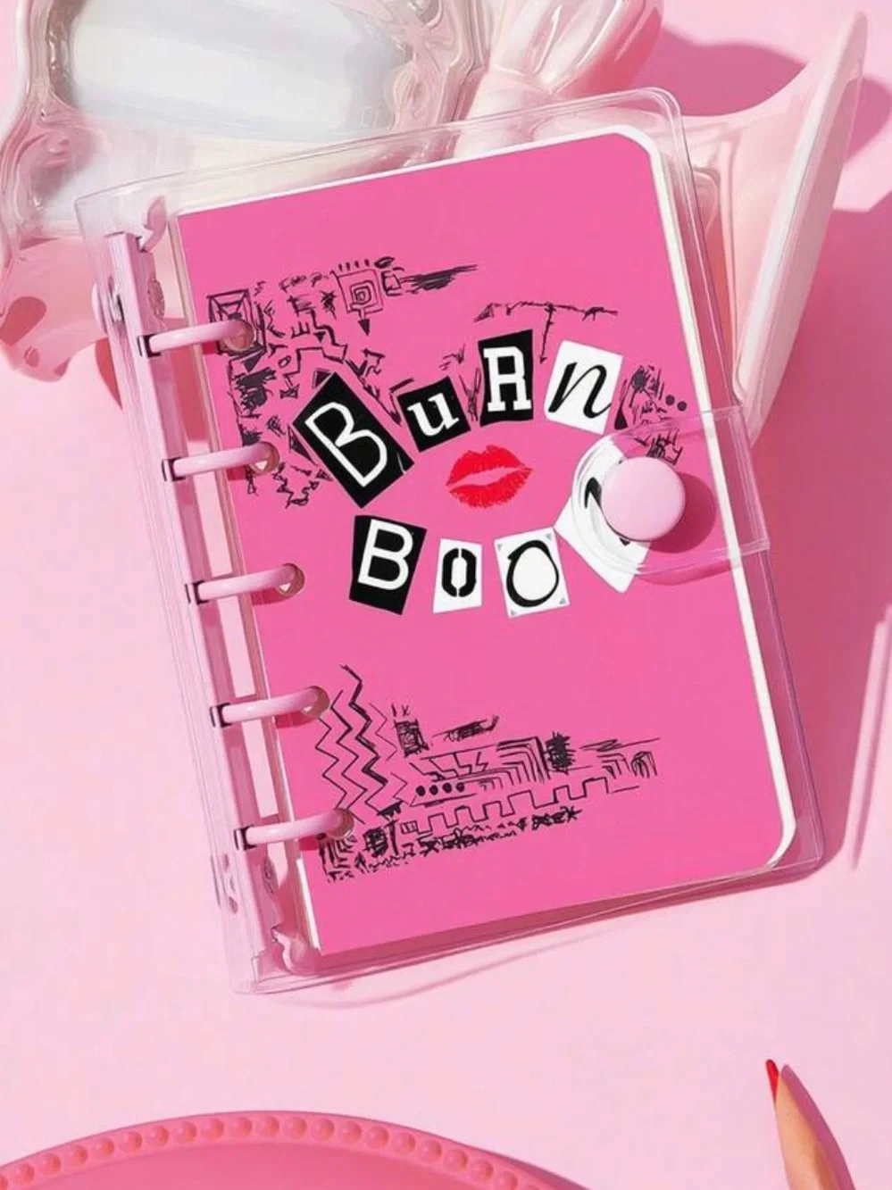 Macy's Pink 'Burn Book' Ring-Bound Notebook